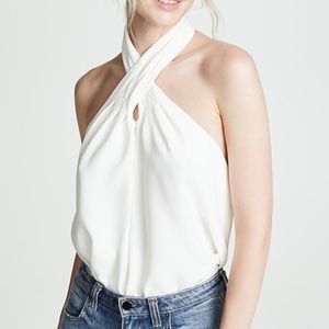 Amanda Uprichard White Halter Top